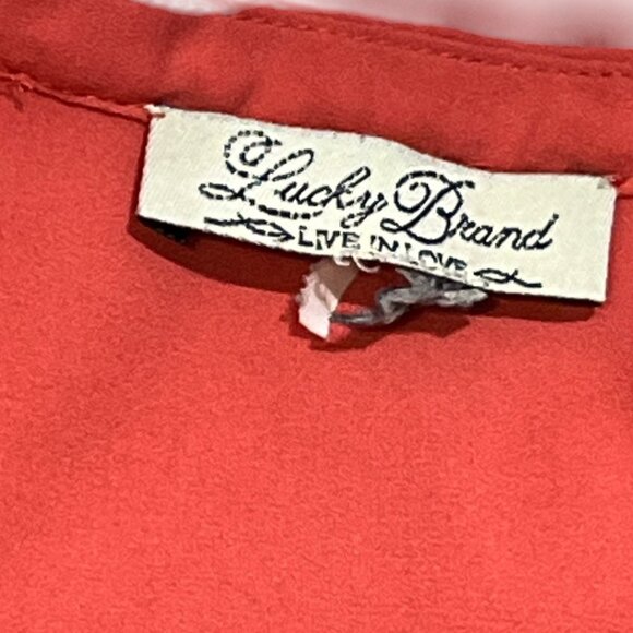 LUCKY BRAND Tank Top Size Large**No size tag Burnt Orange - Picture 4 of 6